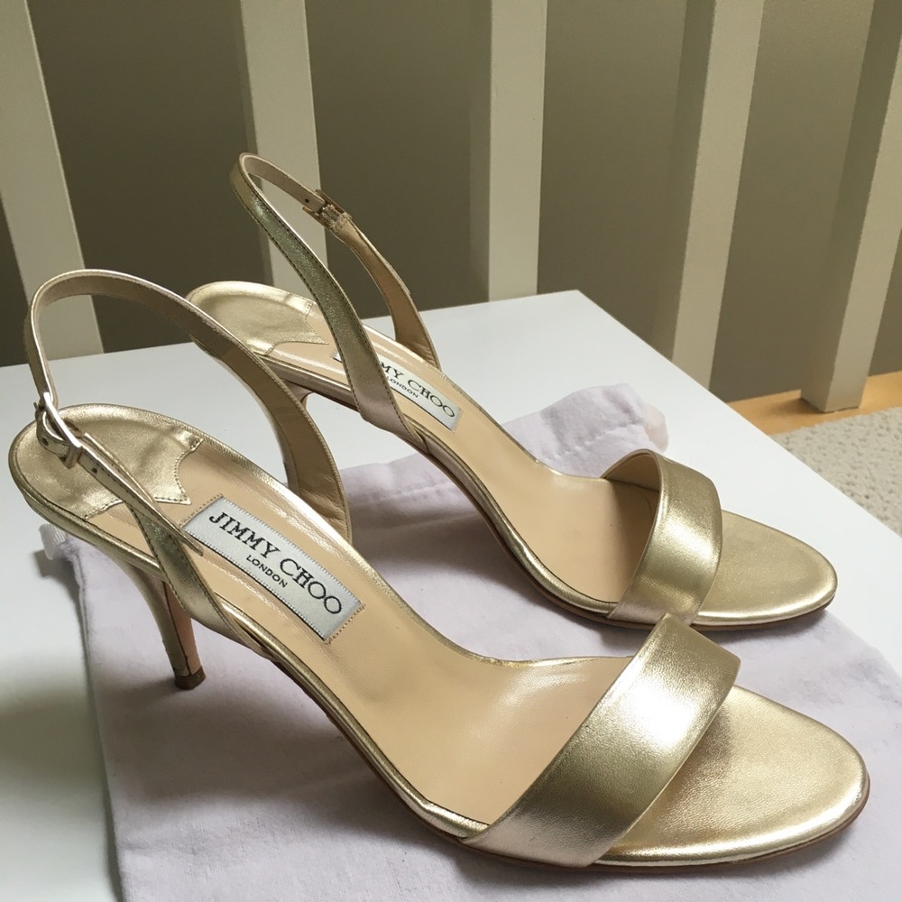 Jimmy Choo metallic heels... LOVELY!